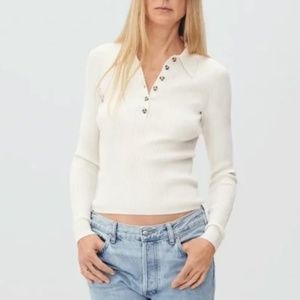 everlane ultrafine merino ribbed polo